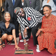 Apollo Theater President and CEO Jonelle Procope, Otis Williams, and Apollo Theater Executive Producer, Kamilah Forbes, at The Temptations Walk of Fame induction on June 7, 2019, in Harlem, N.Y.